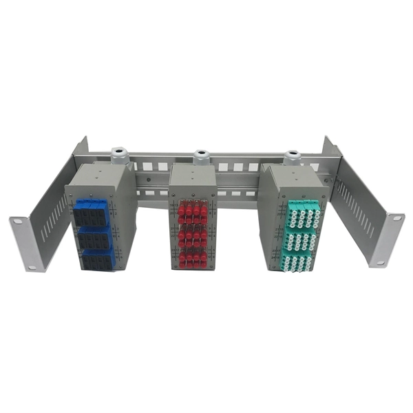 Flame-retardant vehicle-mounted fiber optic four-port information panel